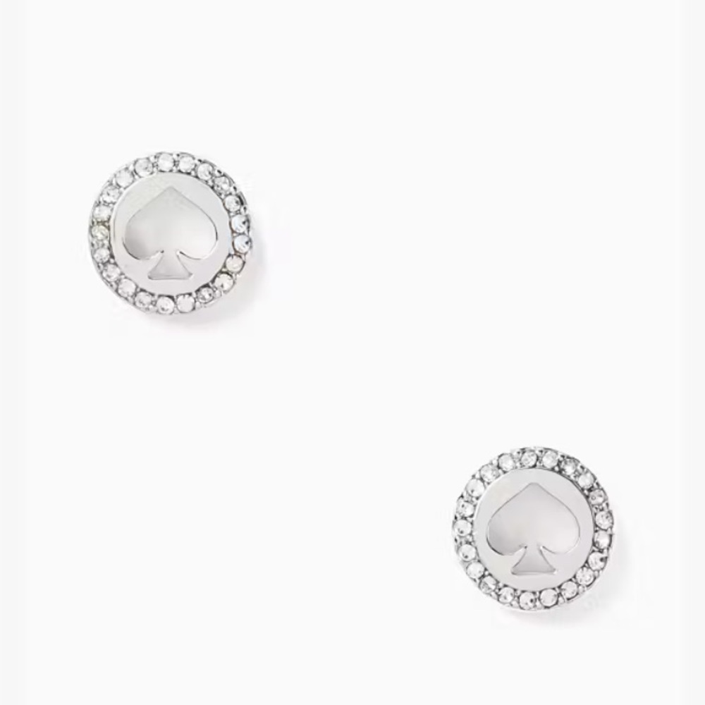 NWT Kate Spade Spot The Spade Pave Halo Spade Studs